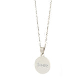 Collier en argent gravé - nom